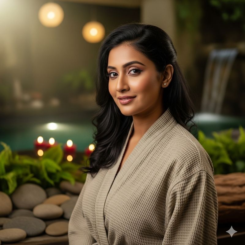 A serene relaxation area with elegant decor