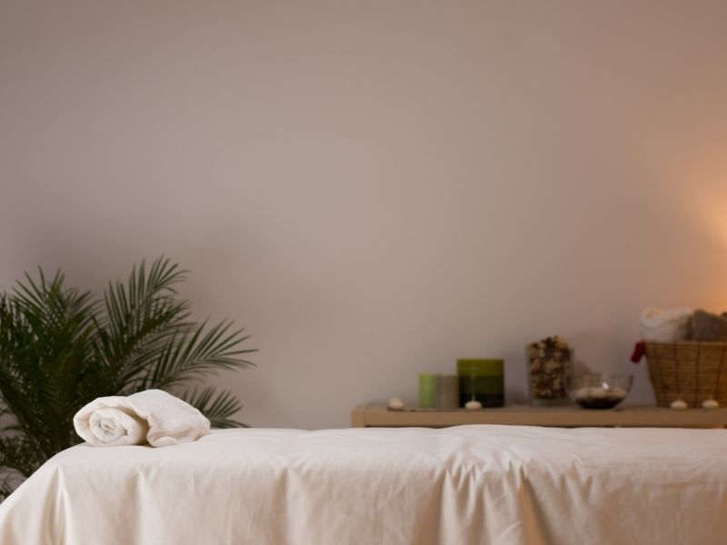 The luxurious entryway to the spa